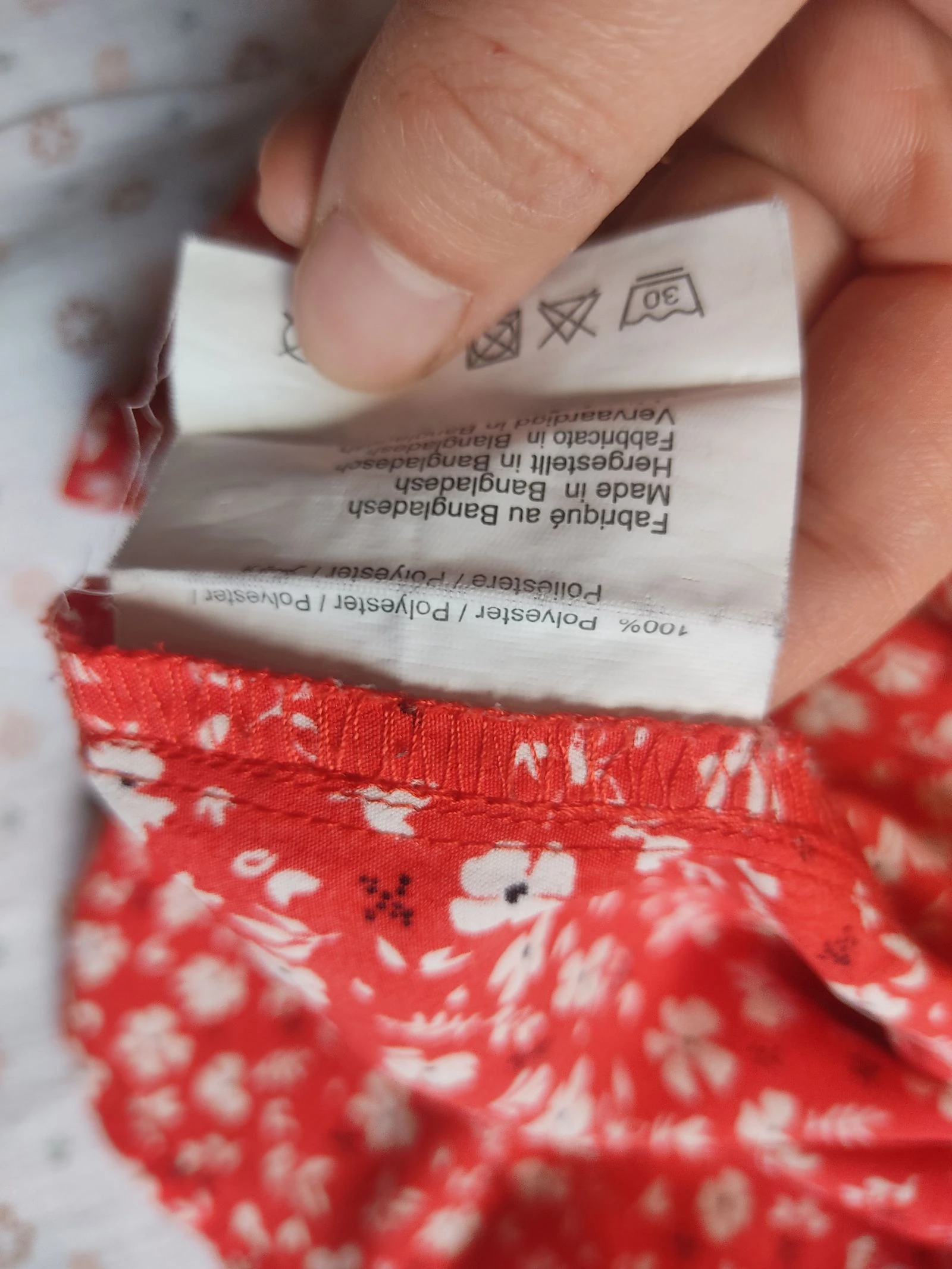 Camisola roja con flores blancas LH - Talla 42 - Muy buen estado – photo 7